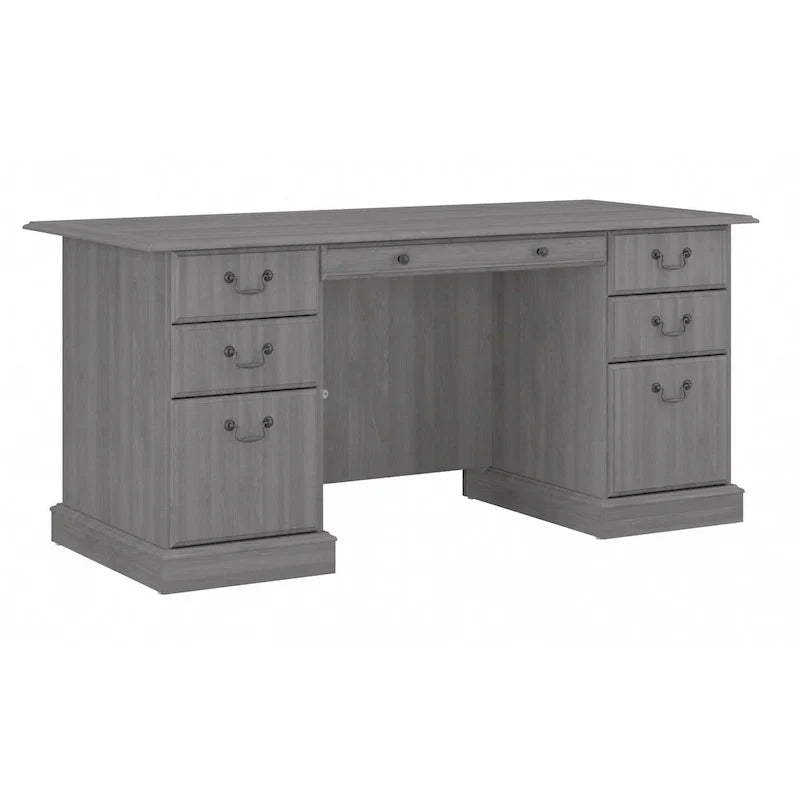 Scrivania Direzionale Bush Furniture Saratoga con Cassetti e Vani Contenitori