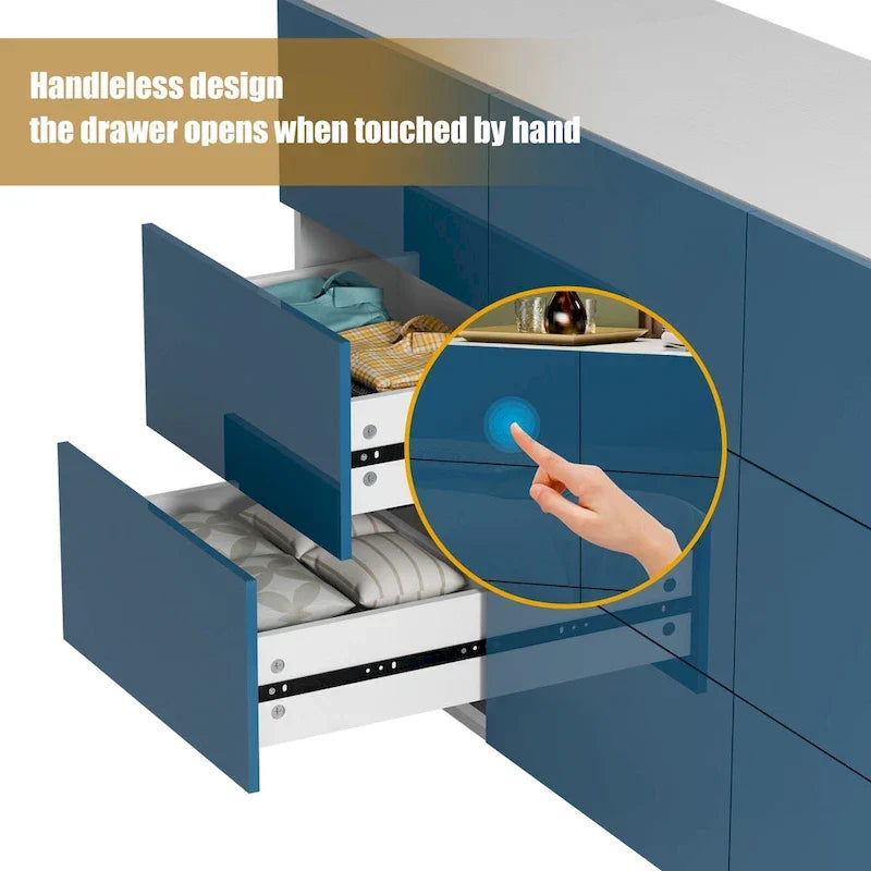 Cassettiera a 9 cassetti per camera da letto con luce