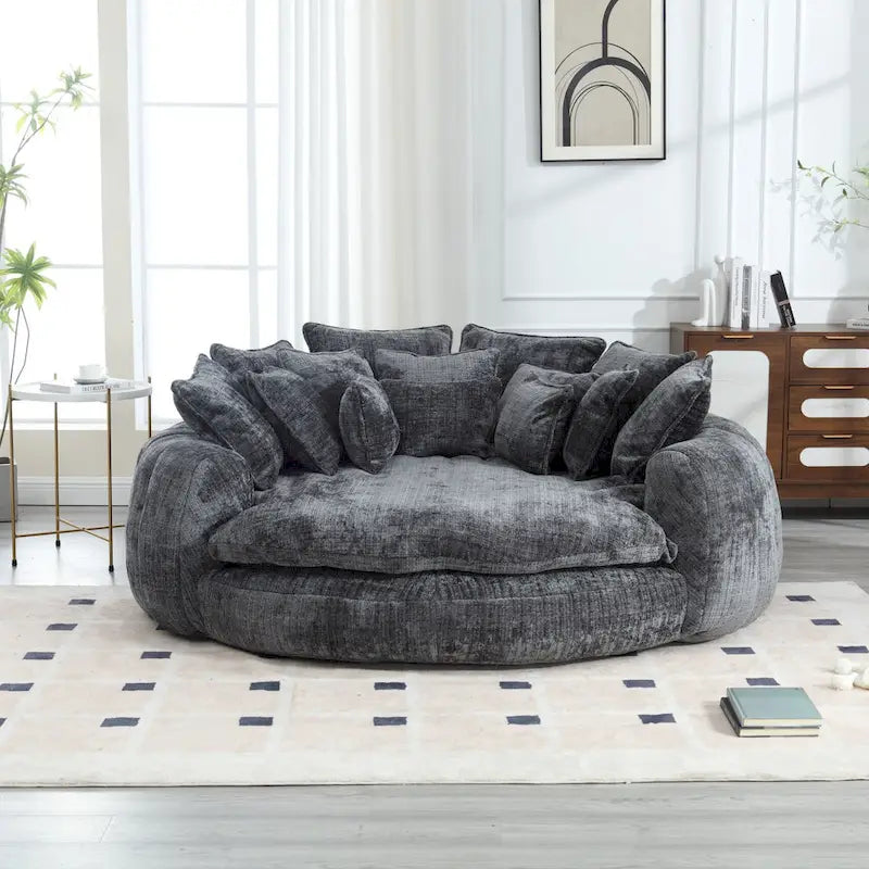 Comodo divano letto matrimoniale Loaf, divano letto oversize con braccioli